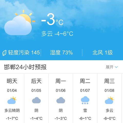 邯郸未来一周天气预报（XXXX年XX月XX日至XX月XX日详细预测）